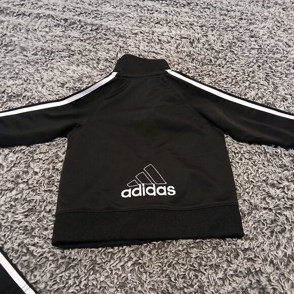 NWOT Infant Baby Adidas Running Track Suit Black & White Matching Set - Picture 5 of 9